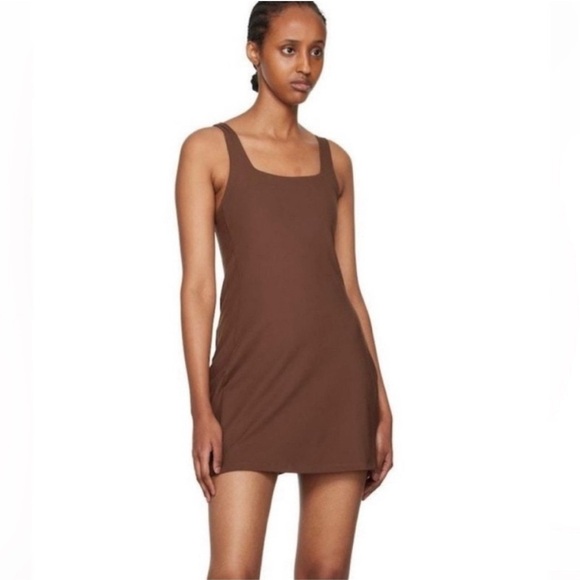 Girlfriend Collective Chocolate Brown Athletic Dress - Picture 1 of 5